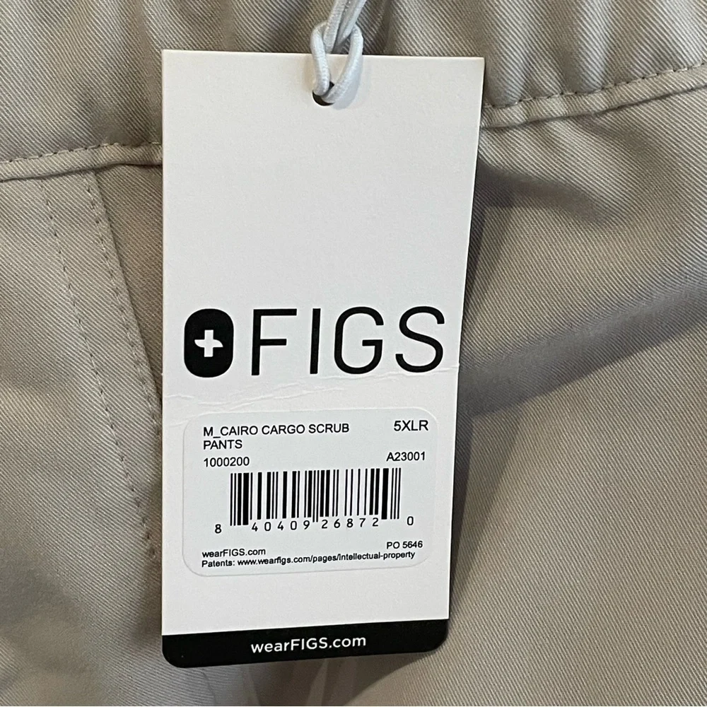 Figs Cairo Cargo Scrub Pants in Slate Gray with Neon Yellow Drawstring 5XLR